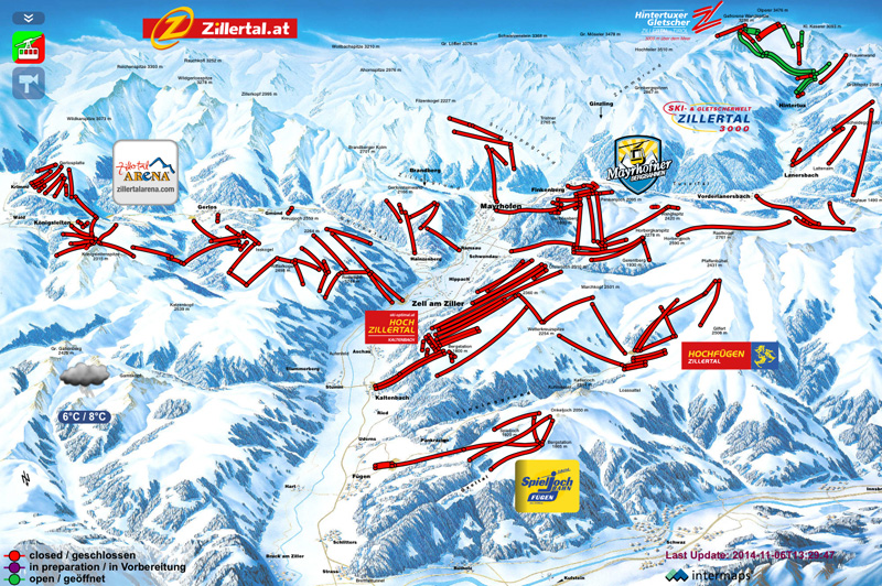 Der interaktive Pistenplan vom Zillertal